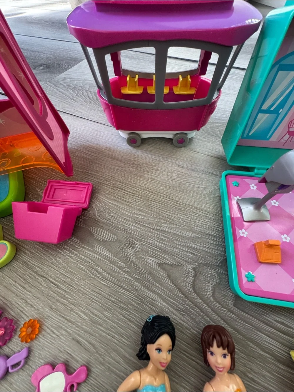 Large collection of vintage Polly Pocket dolls and Accessories